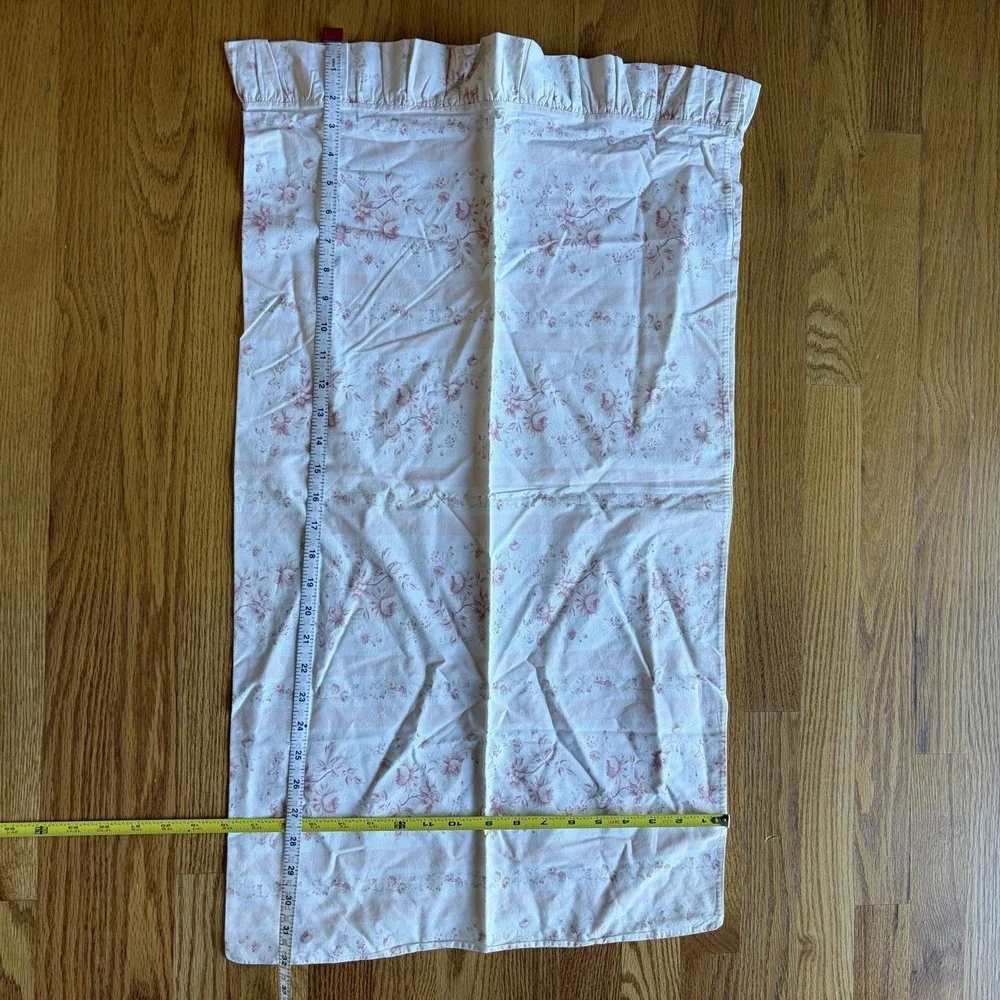 2‎ Ralph Lauren Floral Heartland Stripe Pink Standard Pillowcases Ruffle Country